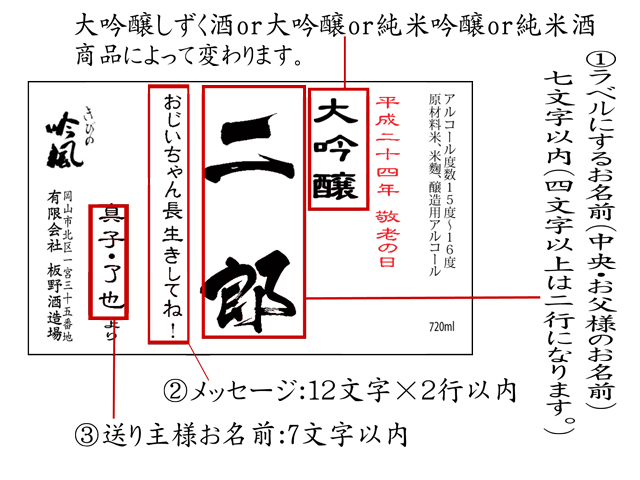 敬老の日　ラベル説明